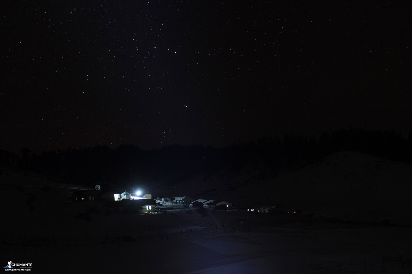 Night view of Khaptad Army Camp!