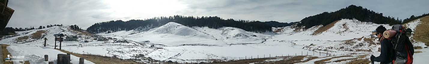 Panoramic view of Khaptad Army Camp!